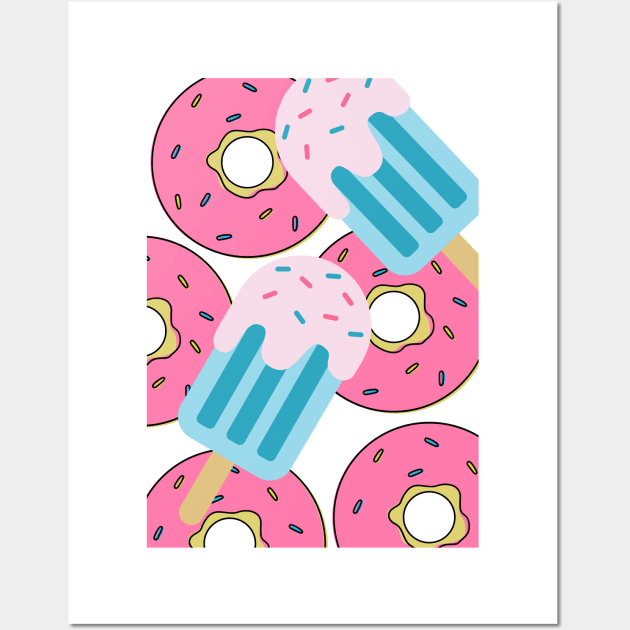 Sweet Stuff, Ice Cream and Doughnuts Wall Art by SRC